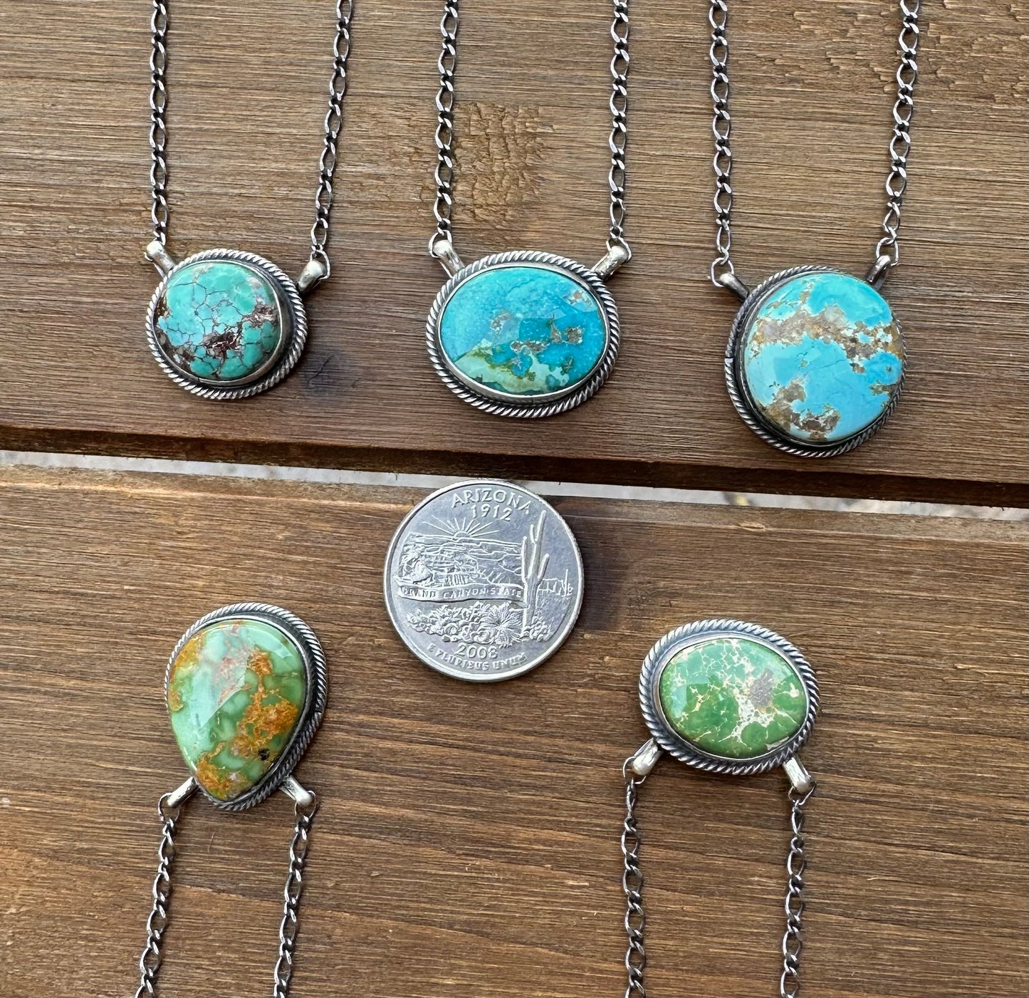 18” SONORAN GOLD TURQUOISE NECKLACE