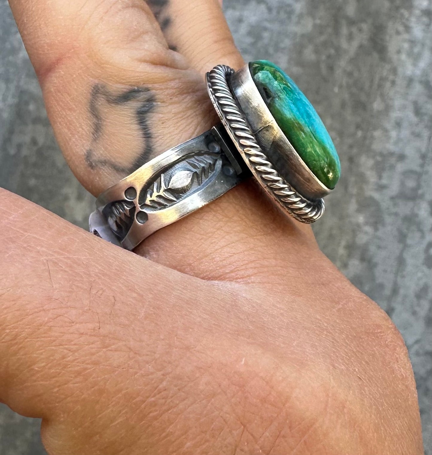 SONORAN GOLD TURQUOISE ADJUSTABLE RING