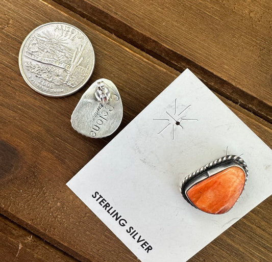 ORANGE SPINY OYSTER STUDS