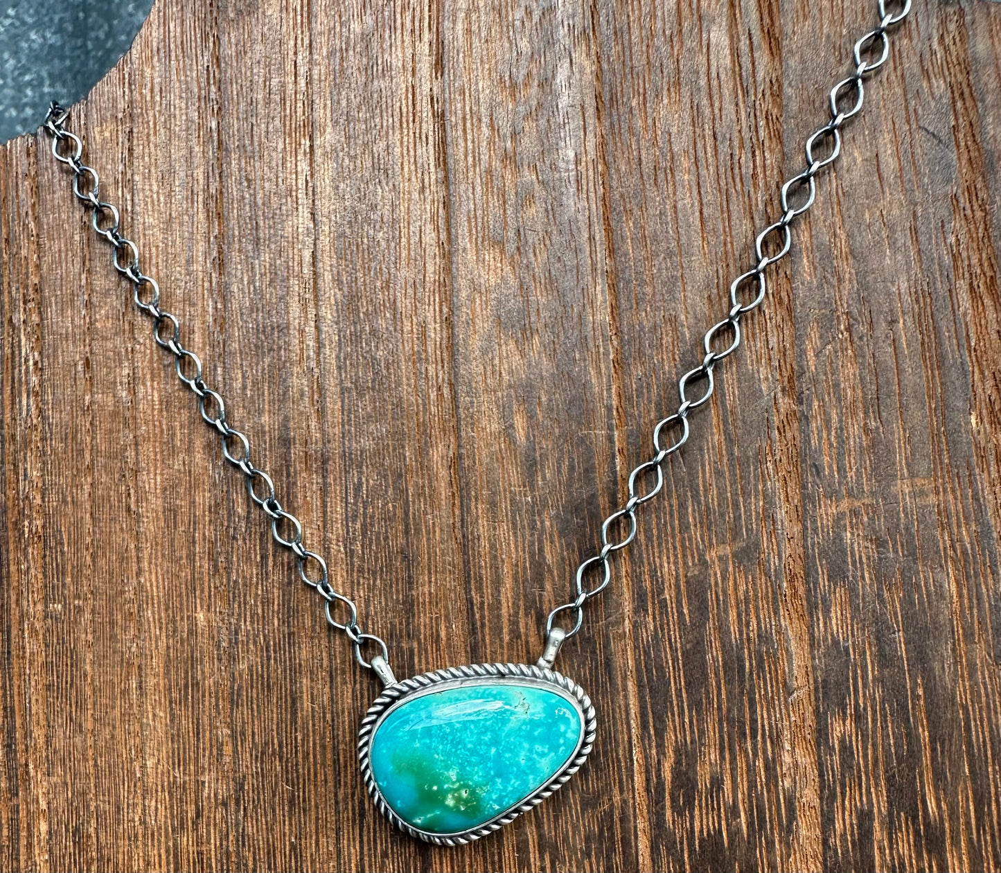 18” SONORAN GOLD TURQUOISE NECKLACE