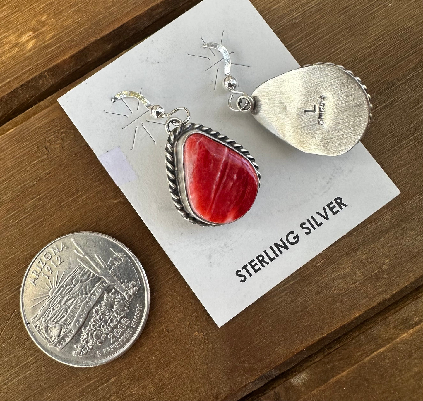 RED SPINY OYSTER DANGLES