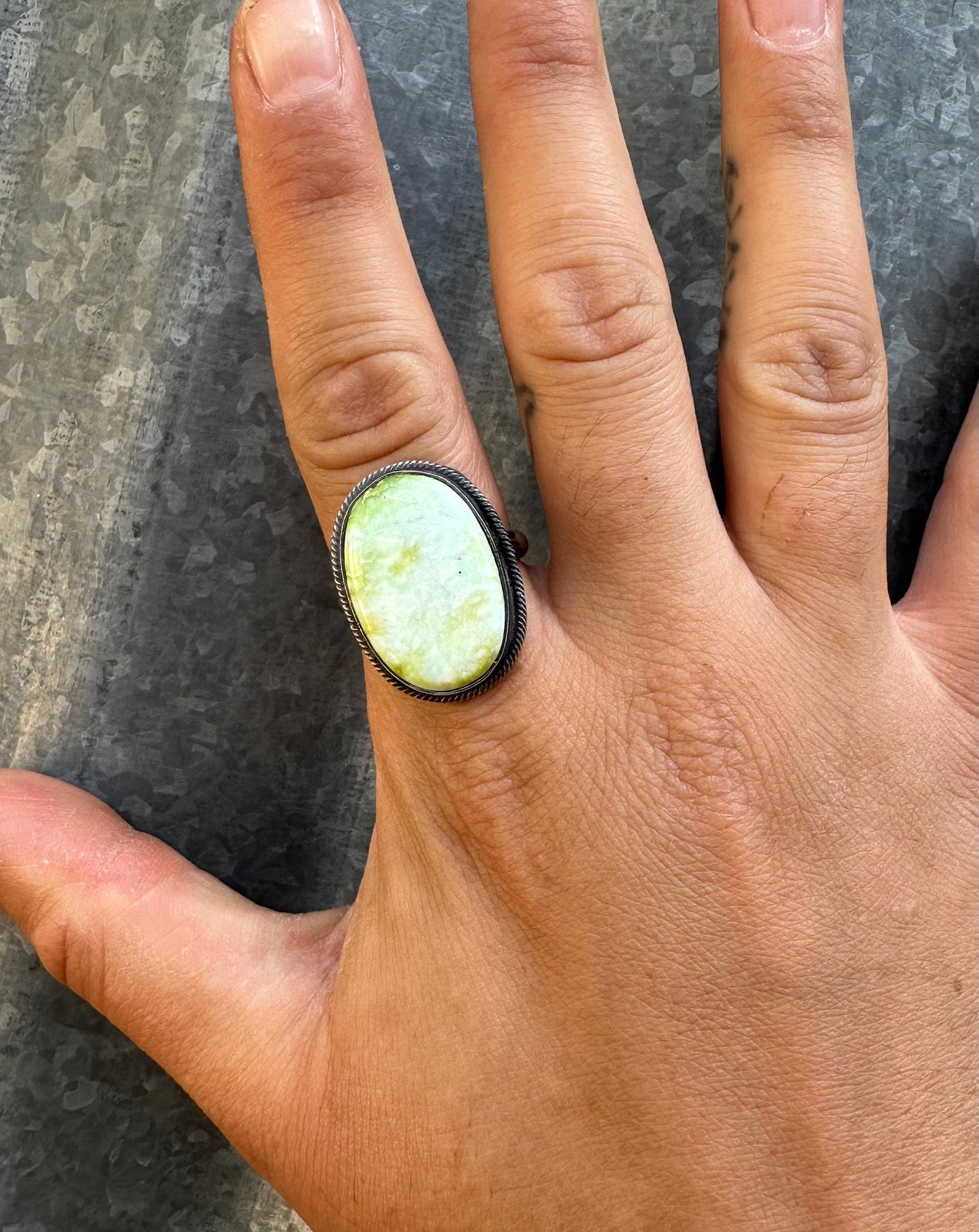 ADJUSTABLE PALOMINO VARISCITE RING