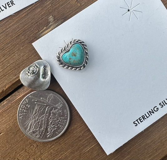 KINGMAN TURQUOISE HEART STUDS