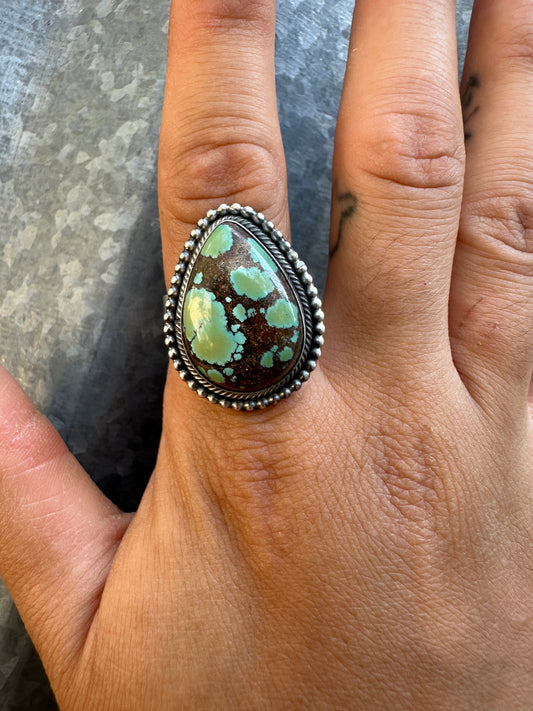 ADJUSTABLE ROYSTON TURQUOISE RING