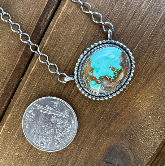 18” SONORAN GOLD TURQUOISE NECKLACE