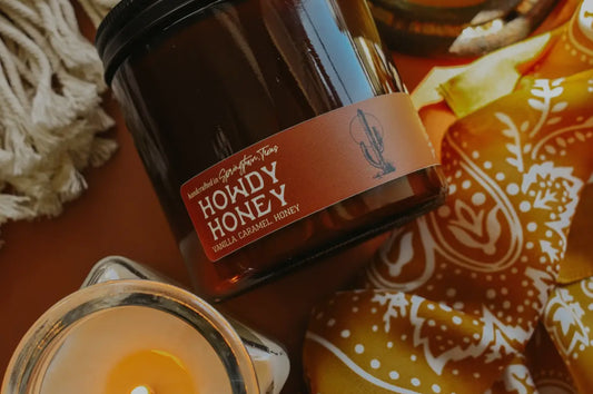 Texas Scents Collection: Howdy Honey - Vanilla, Caramel, And Honey 13 Oz. Candle