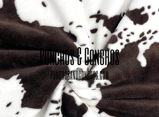 Brown And White Cow Print Throw Blanket